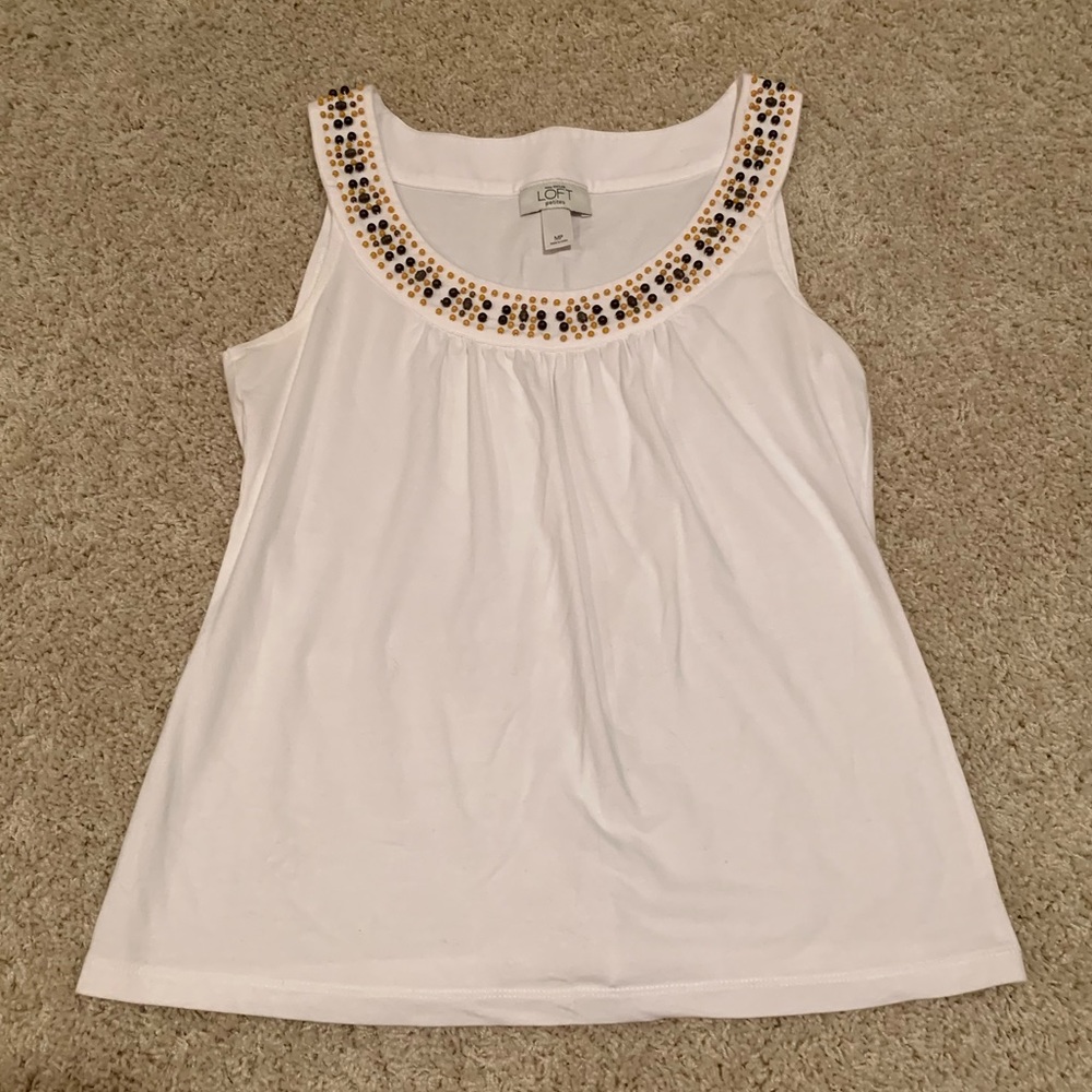 LOFT Beaded Sleeveless Top